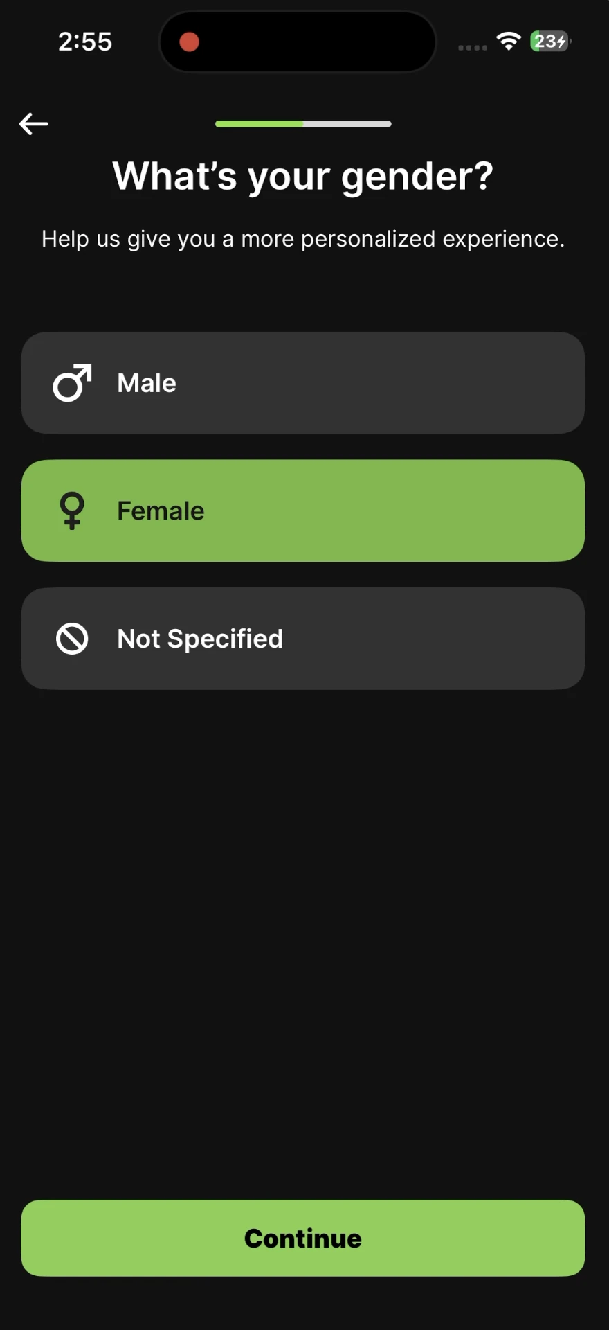 Old design — screen 2