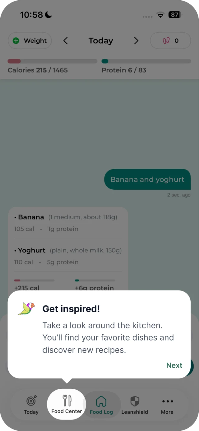 Onboarding — Food Center